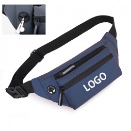 Waterproof Outdoor 3-Zipper Fanny Pack with Logo