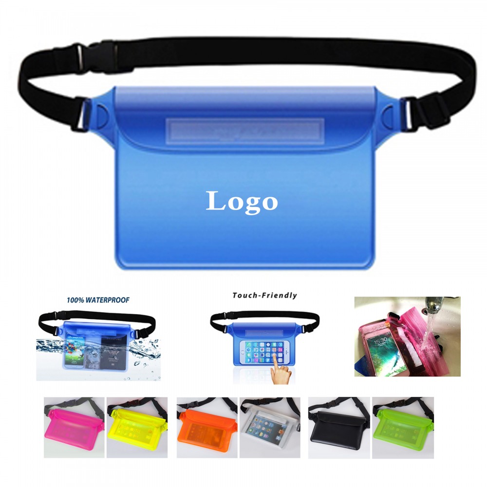 Waterproof PVC Fanny Pack Set Phone Pouch Custom Embroidered