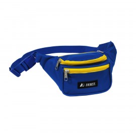 Everest Small Royal Blue/Yellow Signature Waist Pack with Logo