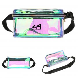 Large Transparent Laser Belt Bag with Logo  Large Transparent Laser Belt Bag with Logo