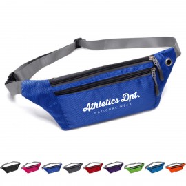 Logo Branded 2 Pockets Zipper Fanny Pack