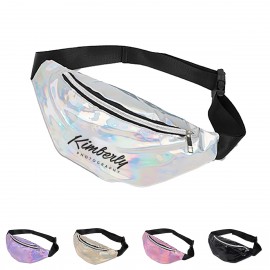 PVC Holographic Fanny Pack/waist Bag With Elastic Belt with Logo