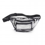 Logo Branded Clear 3 Zipper Fanny Pack