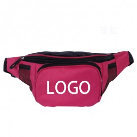 Customized Waterproof 3 Zippered Fanny Pack