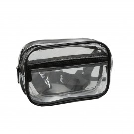 Logo Branded Clear Zippered Fanny Pack Waist Bag w/ Adjustable Belt