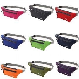 Logo Branded 3-Zipper Fanny Pack  Logo Branded 3-Zipper Fanny Pack