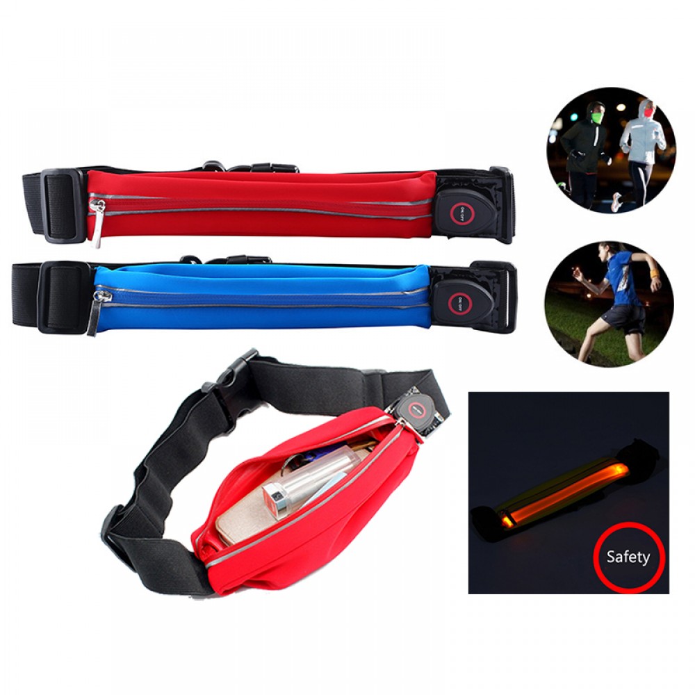 Custom Embroidered LED Running Flash Fanny Pack Custom Embroidered LED Running Flash Fanny Pack