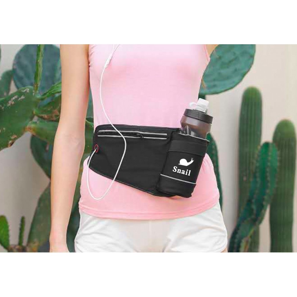 Custom Embroidered Waist Bag with bottle Custom Embroidered Waist Bag with bottle