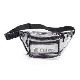Clear 3-Zipper Fanny Pack with Logo