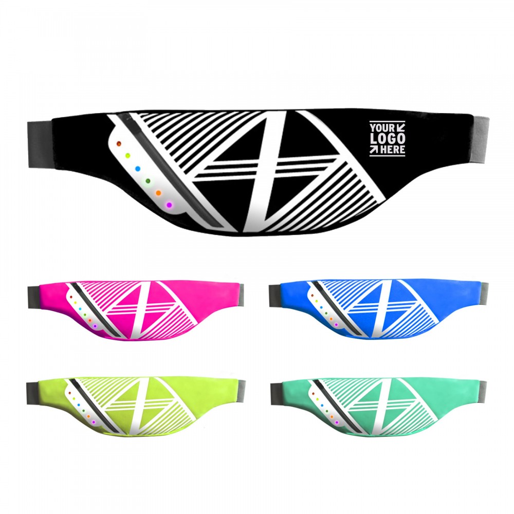 Lycra Light Up Running Belt Fanny Pack Logo Branded Lycra Light Up Running Belt Fanny Pack Logo Branded