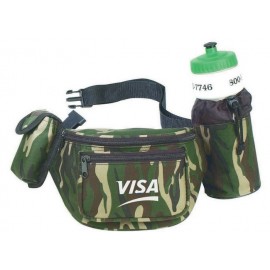 Custom Imprinted Fanny Pack w/ Bottle Holder and Cell Phone Pouch