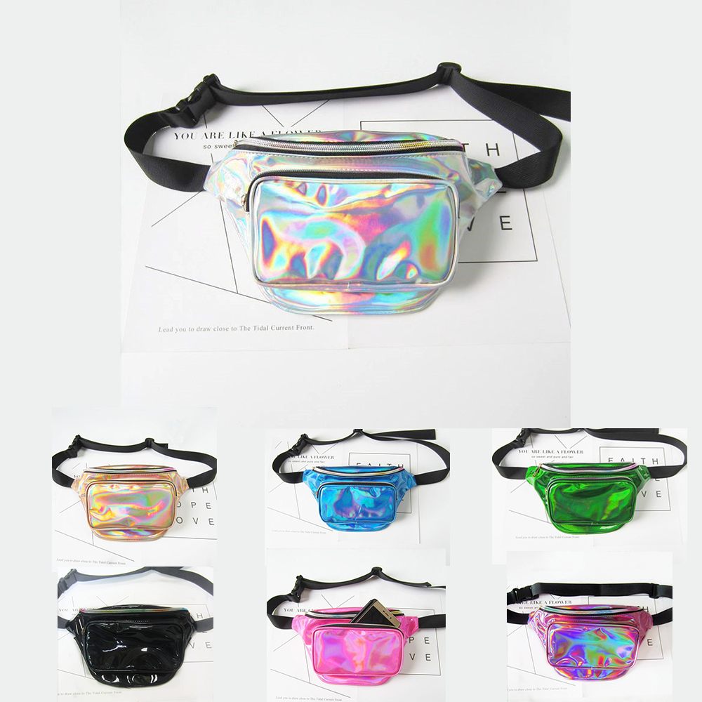Fanny Pack-PU Waterproof Rave Festival Hologram Travel Waist Bag Logo Branded Fanny Pack-PU Waterproof Rave Festival Hologram Travel Waist Bag Logo Branded