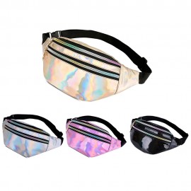 Laser PU Fanny Pack Belt Waist Bum Bag with Logo