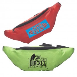 Logo Branded Camping Fanny Pack w/ Zippered Compartment & Buckle Closure