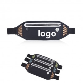 Waterproof Ultra Thin Waist Belt Bag With Ear Phone Hole with Logo  Waterproof Ultra Thin Waist Belt Bag With Ear Phone Hole with Logo