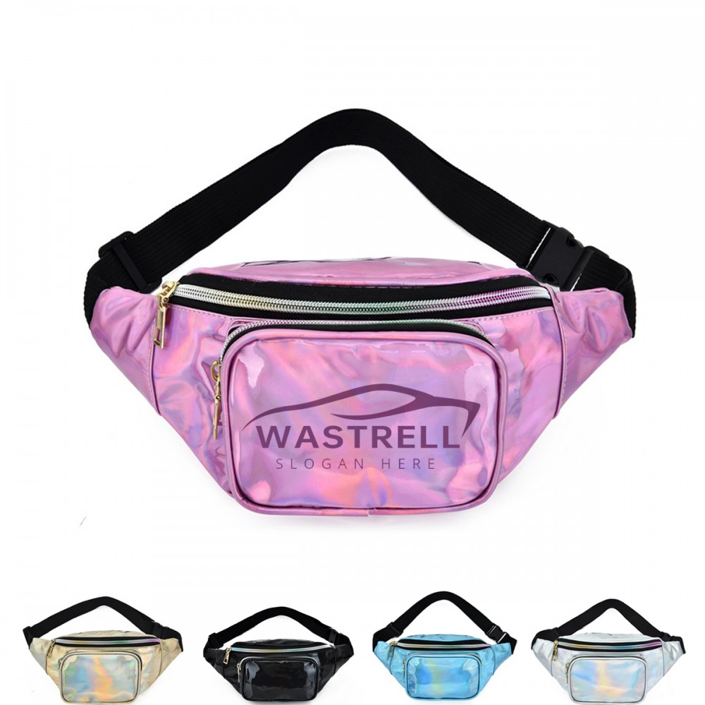 Holographic Fanny Pack with Logo