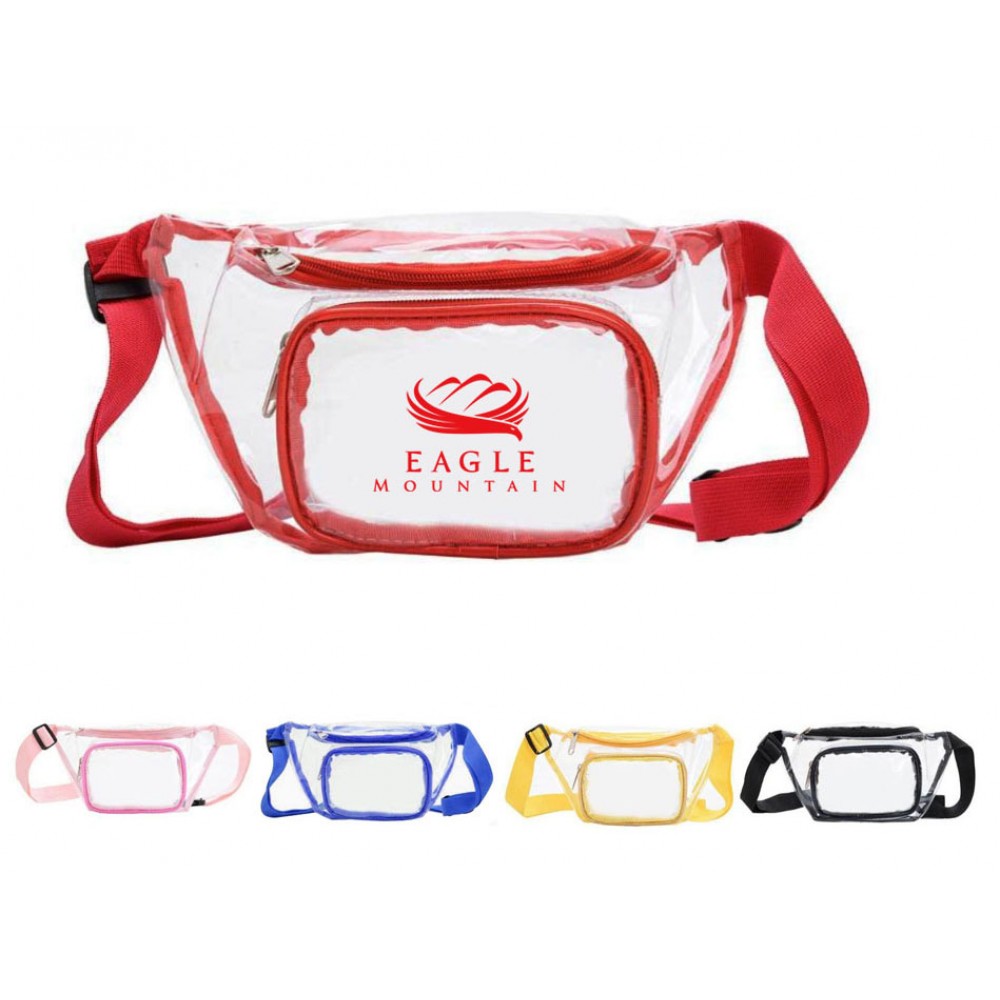 Custom Imprinted Clear Fanny Pack Stadium Security Approved Waist Bag Custom Imprinted Clear Fanny Pack Stadium Security Approved Waist Bag