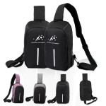 Logo Branded Reflective Sling Bag with USB Charging Port