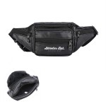 Leather Fanny Pack Belt Waist Pouch with Logo