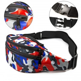 Personalized Premium Fanny Pack w/ Three Zippers Travel Waist Pack