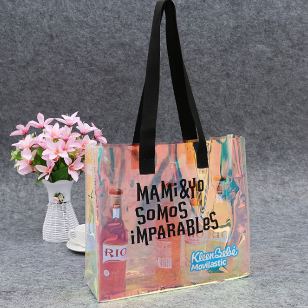 Laser Clear PVC Tote Bag Custom Imprinted Laser Clear PVC Tote Bag Custom Imprinted