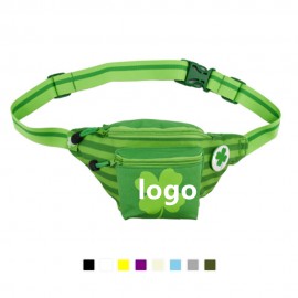 Running Waist Bag Fanny Pack With 2 Zippers with Logo