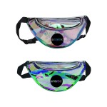 Clear Vinyl Holographic Fanny Pack with Logo