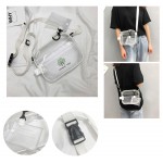 PVC Crossbody Bag Transparent Single Shoulder Bag W/One Separate Pouch with Logo