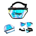 Logo Branded Clear Holographic Fanny Pack