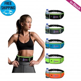Running Waist Bag Fanny Pack Belt with Water Bottle Holder with Logo  Running Waist Bag Fanny Pack Belt with Water Bottle Holder with Logo