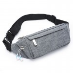 Polyester Fanny Pack with 3 Zipper Pockets with Logo