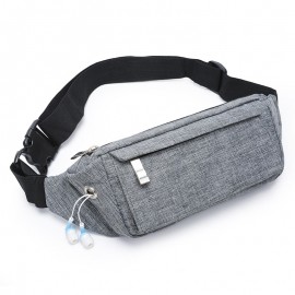 Polyester Fanny Pack with 3 Zipper Pockets with Logo