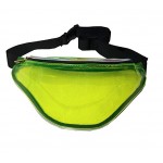 Custom Imprinted Clear Green Neon Vinyl Hologram Fanny Pack Belt Waist Bum Bag Laser Travel Beach Purse