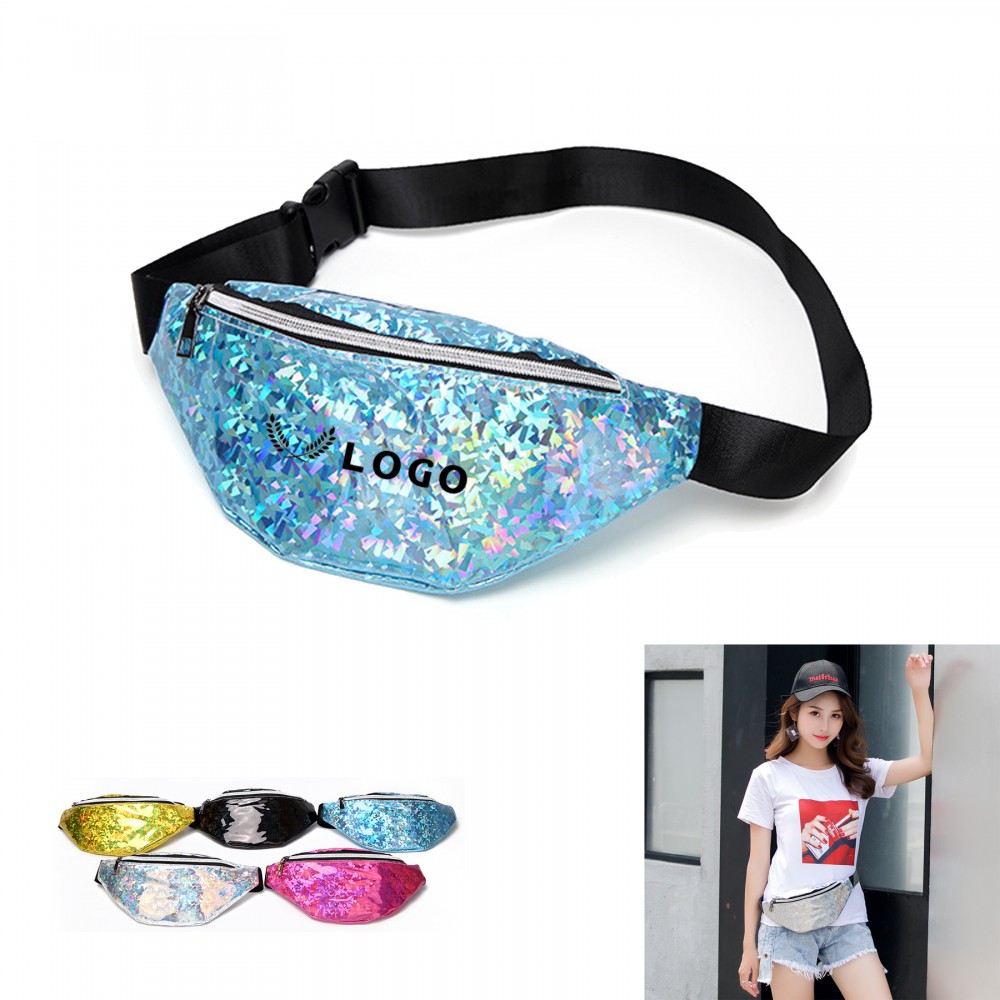 Laser Shiny Hologram Fanny Bag Custom Imprinted Laser Shiny Hologram Fanny Bag Custom Imprinted