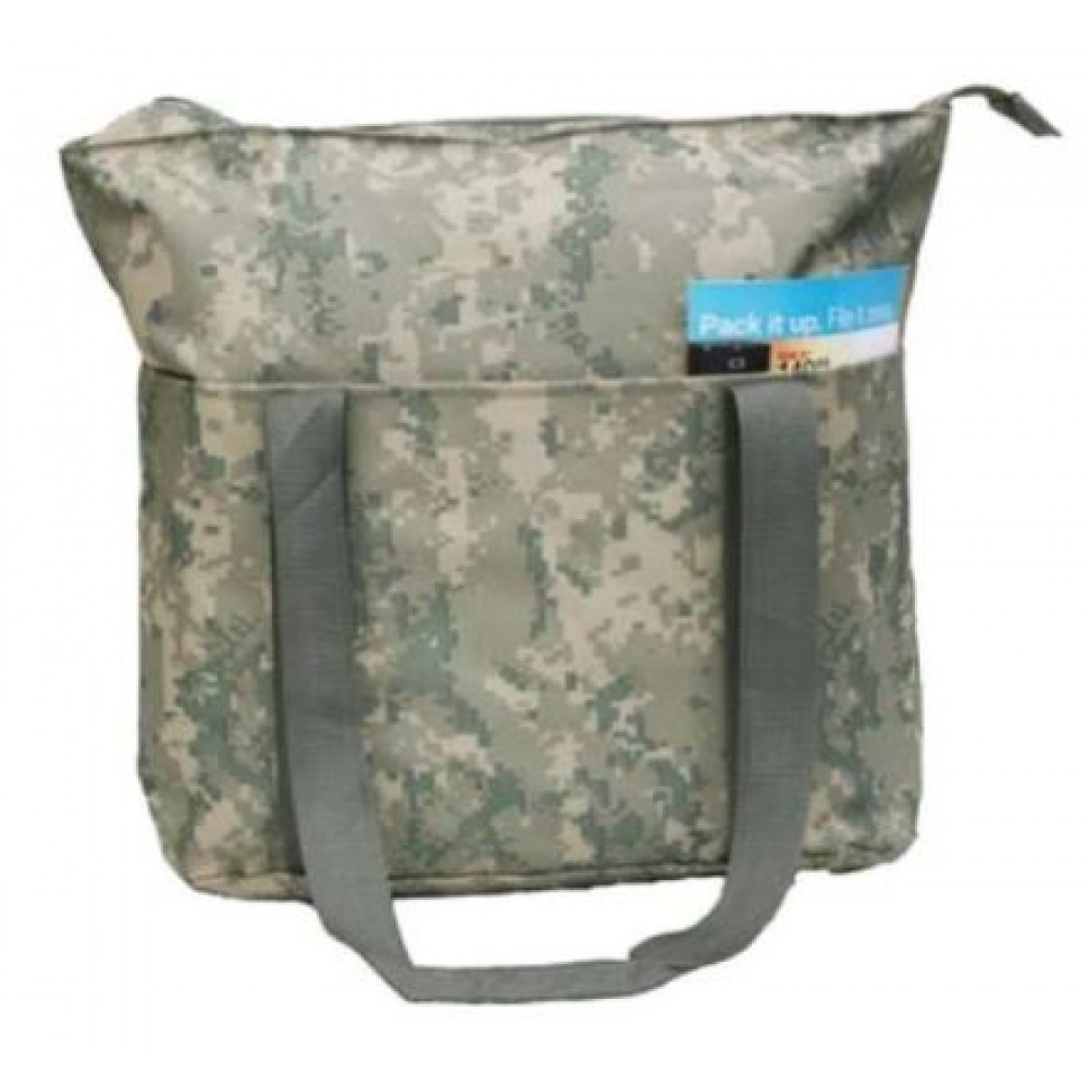 Personalized Q-Tees Digital Camo Tote Bag w/Zipper