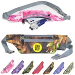 Camouflage Fanny Pack w/ 2 Zippers 13"W x 4"H Waist Bags with Logo