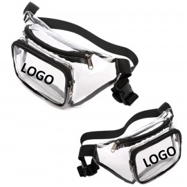 Customized Clear PVC Fanny Pack With Dual Pockets