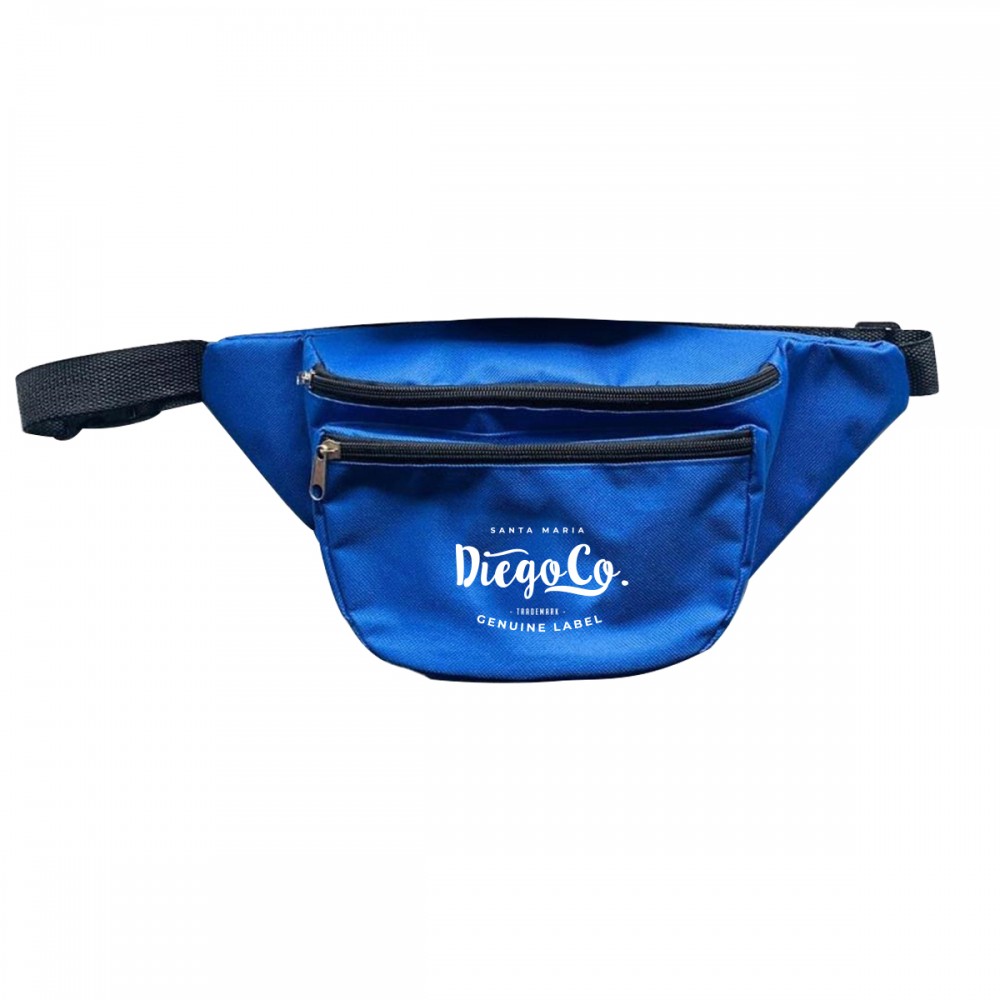 Logo Branded Solid-color Oxford Cloth Fanny Pack