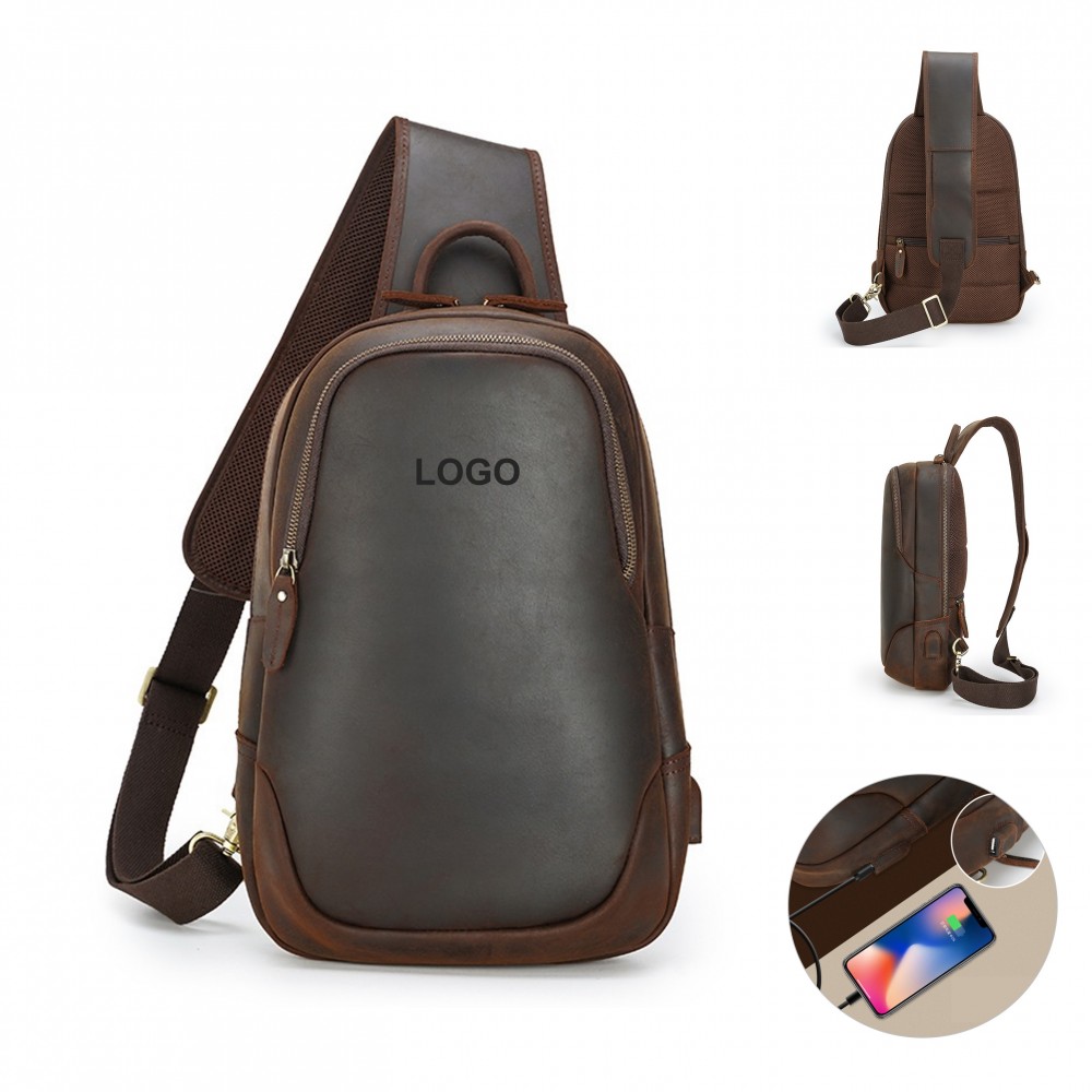 Customized Leather Crossbody Shoulder Bag (direct import)
