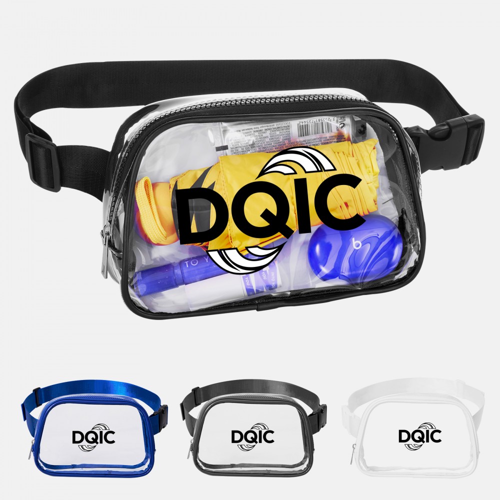 Custom Stadium Approved Clear PVC Crossbody Belt Bag Custom Stadium Approved Clear PVC Crossbody Belt Bag
