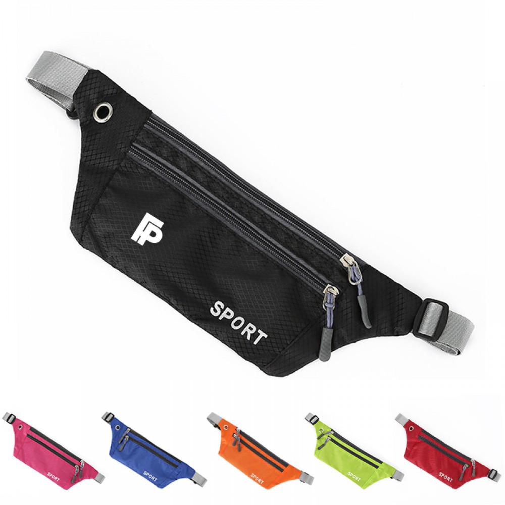 Logo Branded Waist Bag/Fanny Pack with Multiple Pockets / Running Belt Fanny Pack Logo Branded Waist Bag/Fanny Pack with Multiple Pockets / Running Belt Fanny Pack
