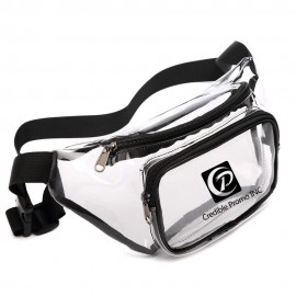 Clear Or Transparent PVC Fanny Pack with Dual Pockets with Logo  Clear Or Transparent PVC Fanny Pack with Dual Pockets with Logo