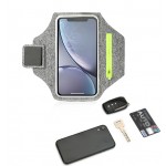 Logo Branded New White Hemp Grey Touch Screen Outdoor Sports Cellphone Armband