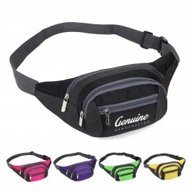 Colorful Fanny Pack Waist Bag With Zippers with Logo