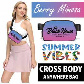 Customized Full Color Cross Body Zipper Lulu Belt Bag