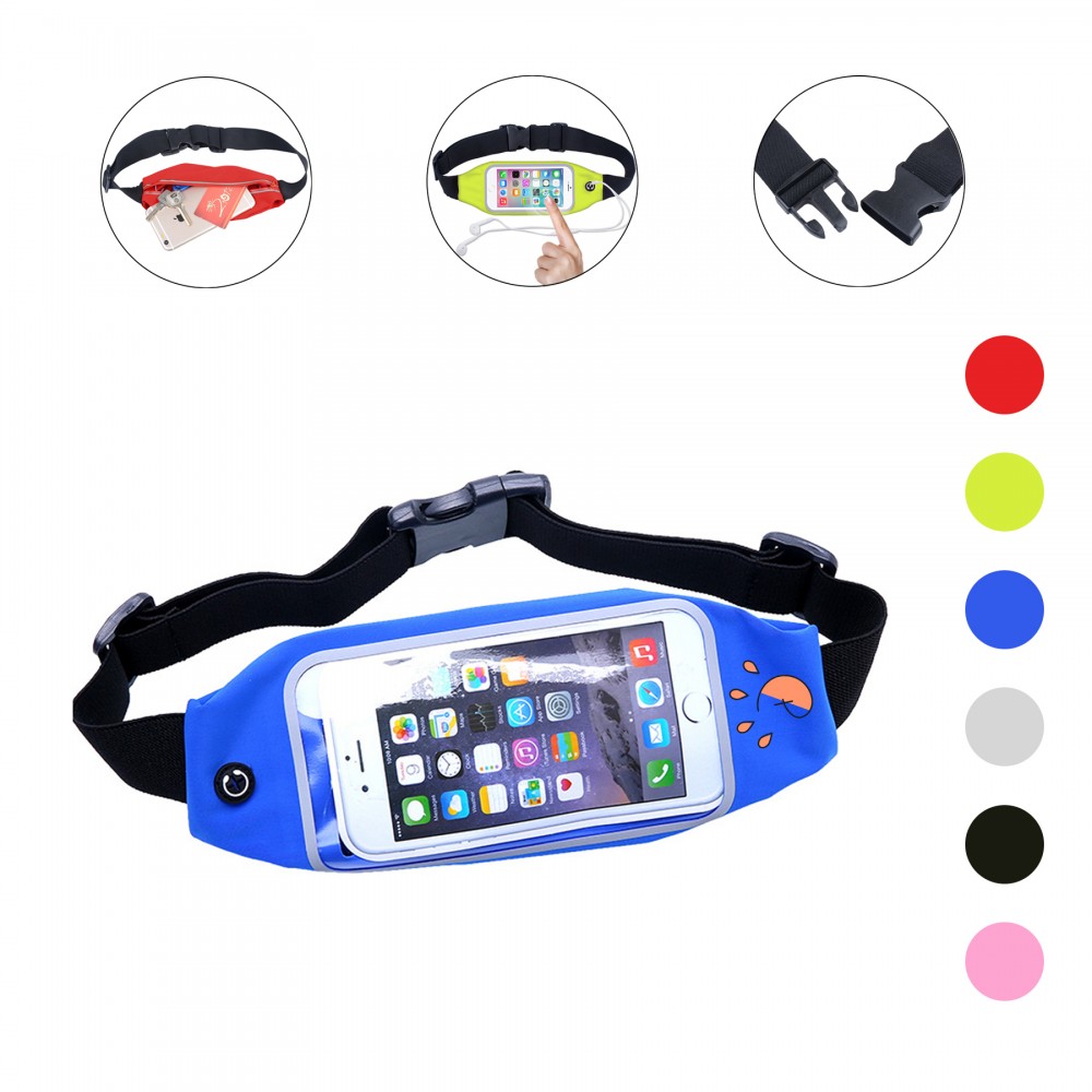 Outdoor Pack Running Waist Belt Touchscreen Sports Bag Custom Embroidered