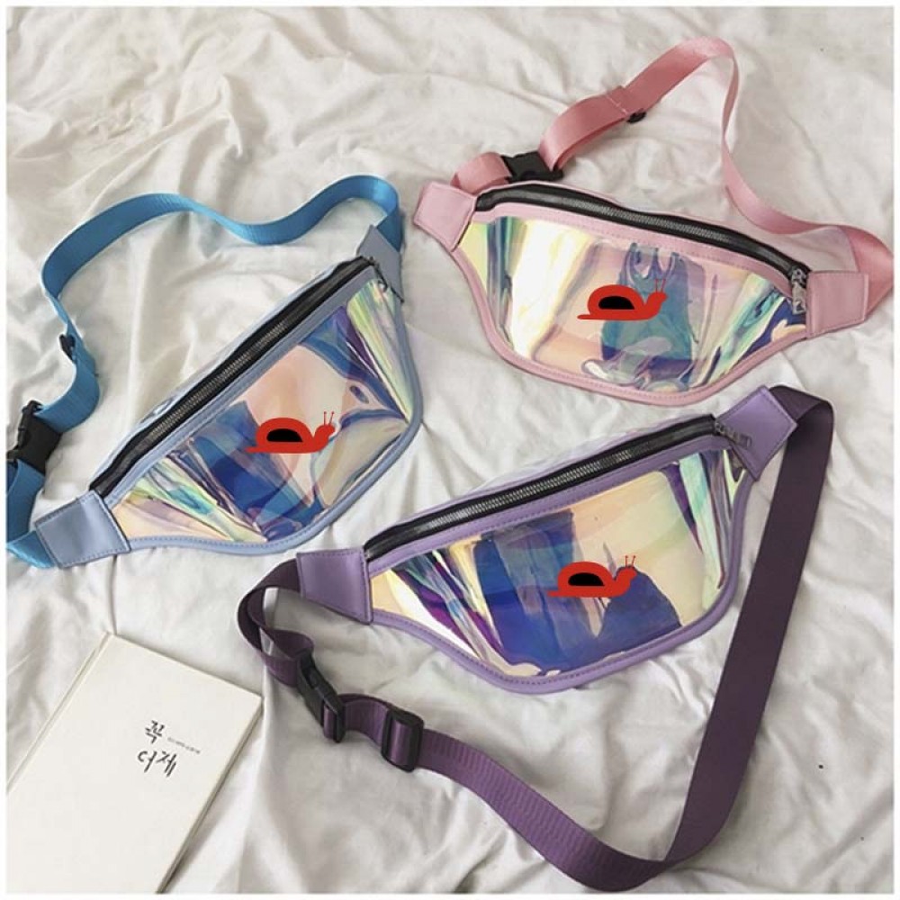 Logo Branded Holographic Waterproof Waist Bag