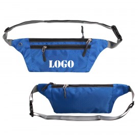 Logo Branded 3-Zipper Running Waist Belt