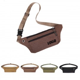 Logo Branded Canvas Waist Bag