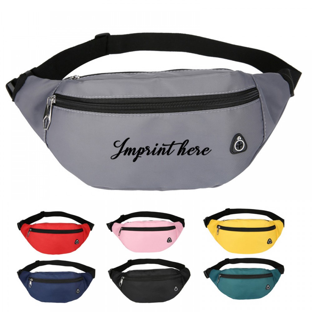 Bright Color Large Nylon Fanny Pack with Logo